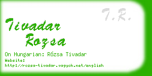 tivadar rozsa business card